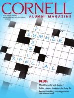 The cover of the July/August issue, featuring a blank crossword for our puzzle special